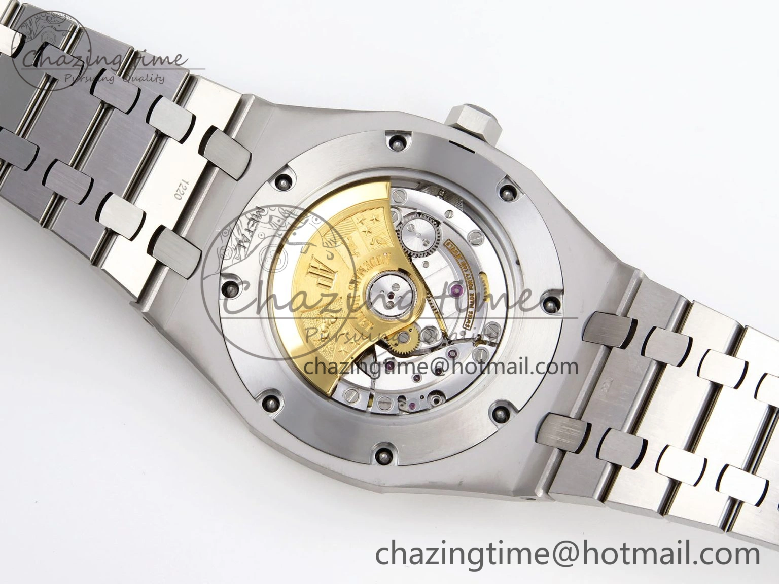 Colorful Royal Oak 41mm Frosted SS APSF 1:1 Best Edition Blue Textured Dial on SS Bracelet SA3120 Super Clone 4573