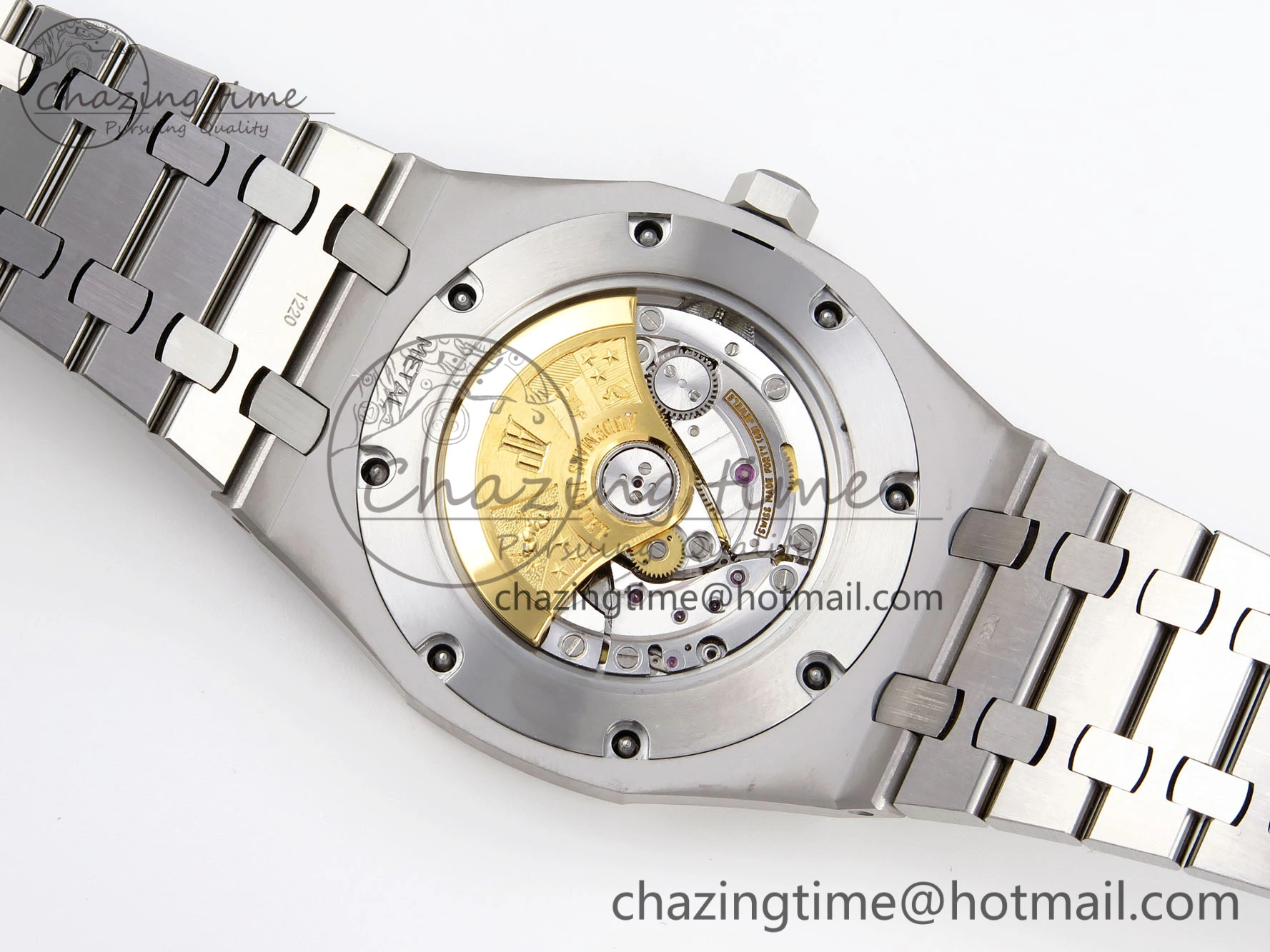 Colorful Royal Oak 41mm Frosted SS APSF 1:1 Best Edition Blue Textured Dial on SS Bracelet SA3120 Super Clone 4573