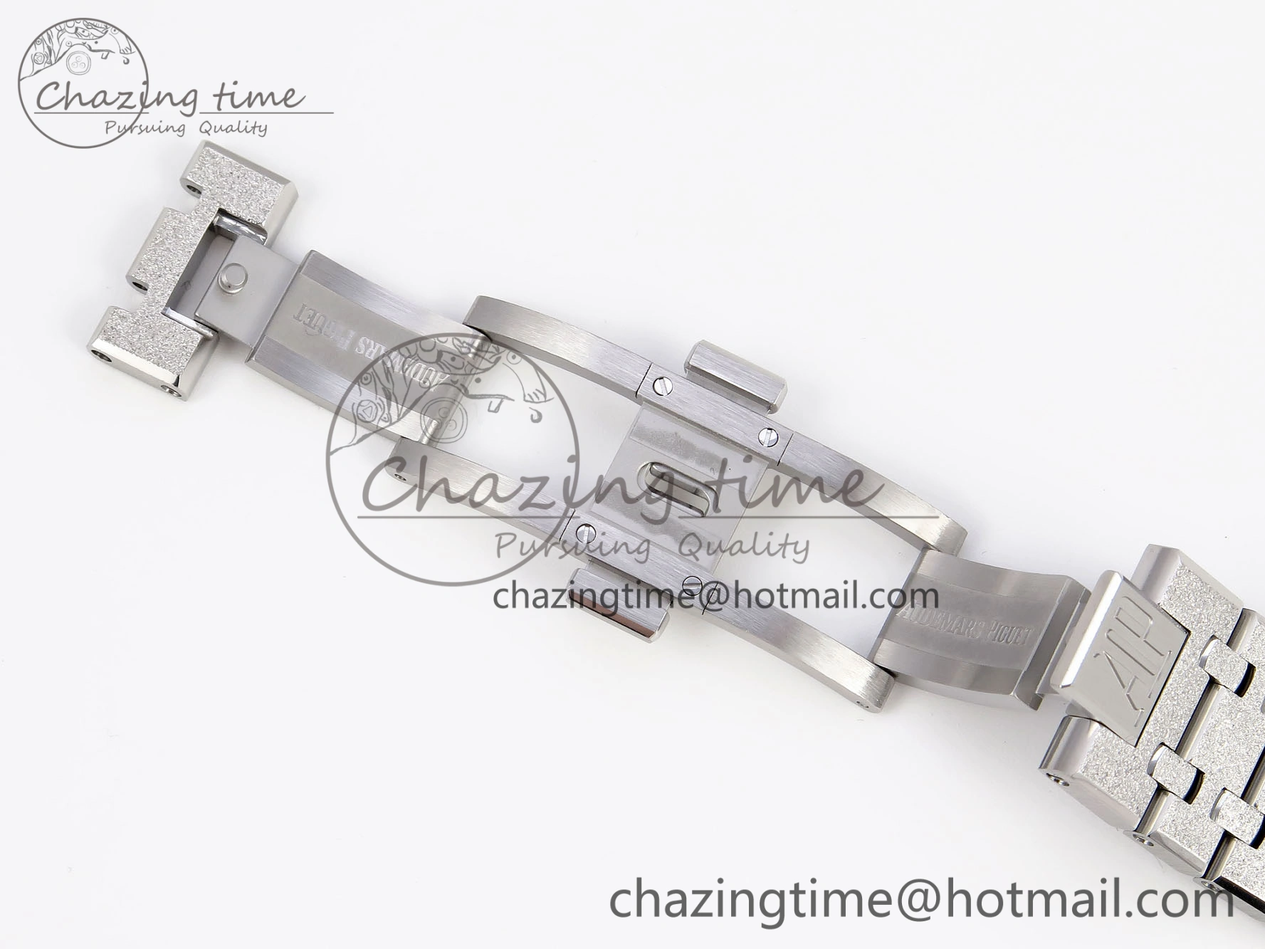 Colorful Royal Oak 41mm Frosted SS APSF 1:1 Best Edition Blue Textured Dial on SS Bracelet SA3120 Super Clone 4573