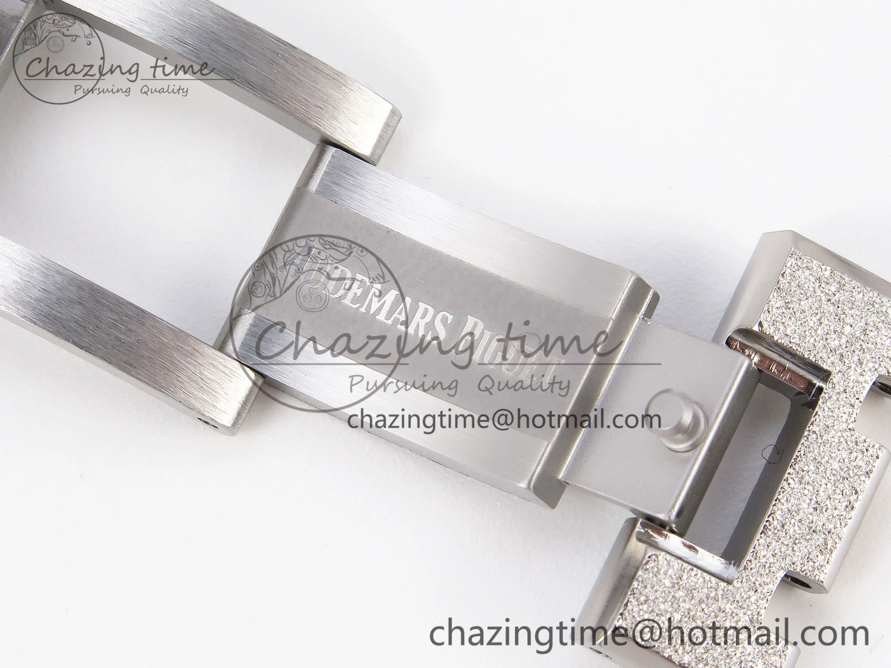 Colorful Royal Oak 41mm Frosted SS APSF 1:1 Best Edition Blue Textured Dial on SS Bracelet SA3120 Super Clone 4573