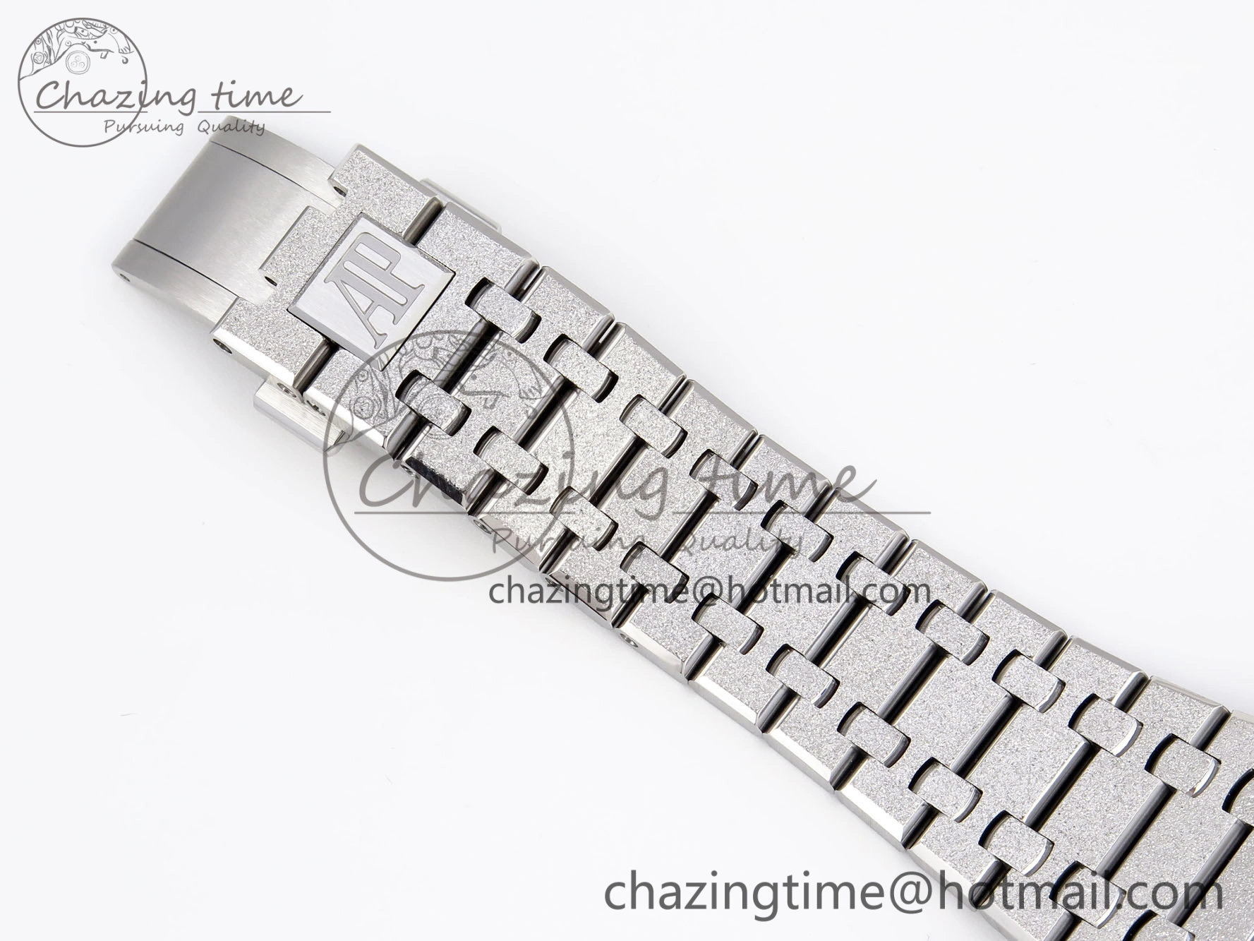 Colorful Royal Oak 41mm Frosted SS APSF 1:1 Best Edition Blue Textured Dial on SS Bracelet SA3120 Super Clone 4573