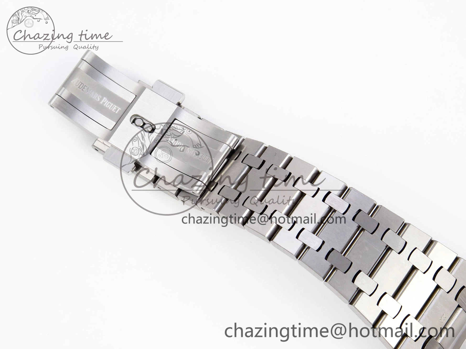 Colorful Royal Oak 41mm Frosted SS APSF 1:1 Best Edition Blue Textured Dial on SS Bracelet SA3120 Super Clone 4573