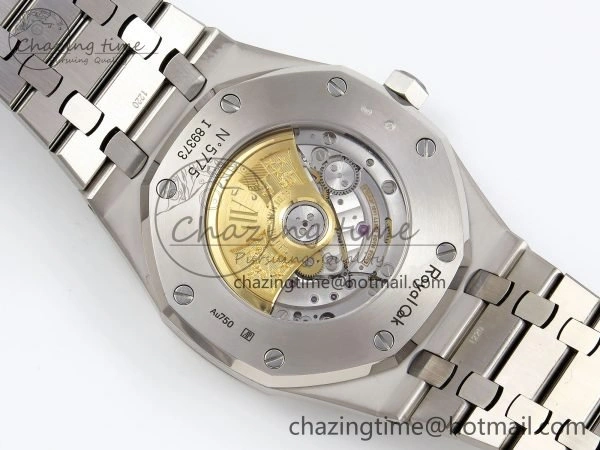 Flexible Royal Oak 41mm Frosted SS APSF 1:1 Best Edition Blue Textured Dial on SS Bracelet SA3120 Super Clone 4440