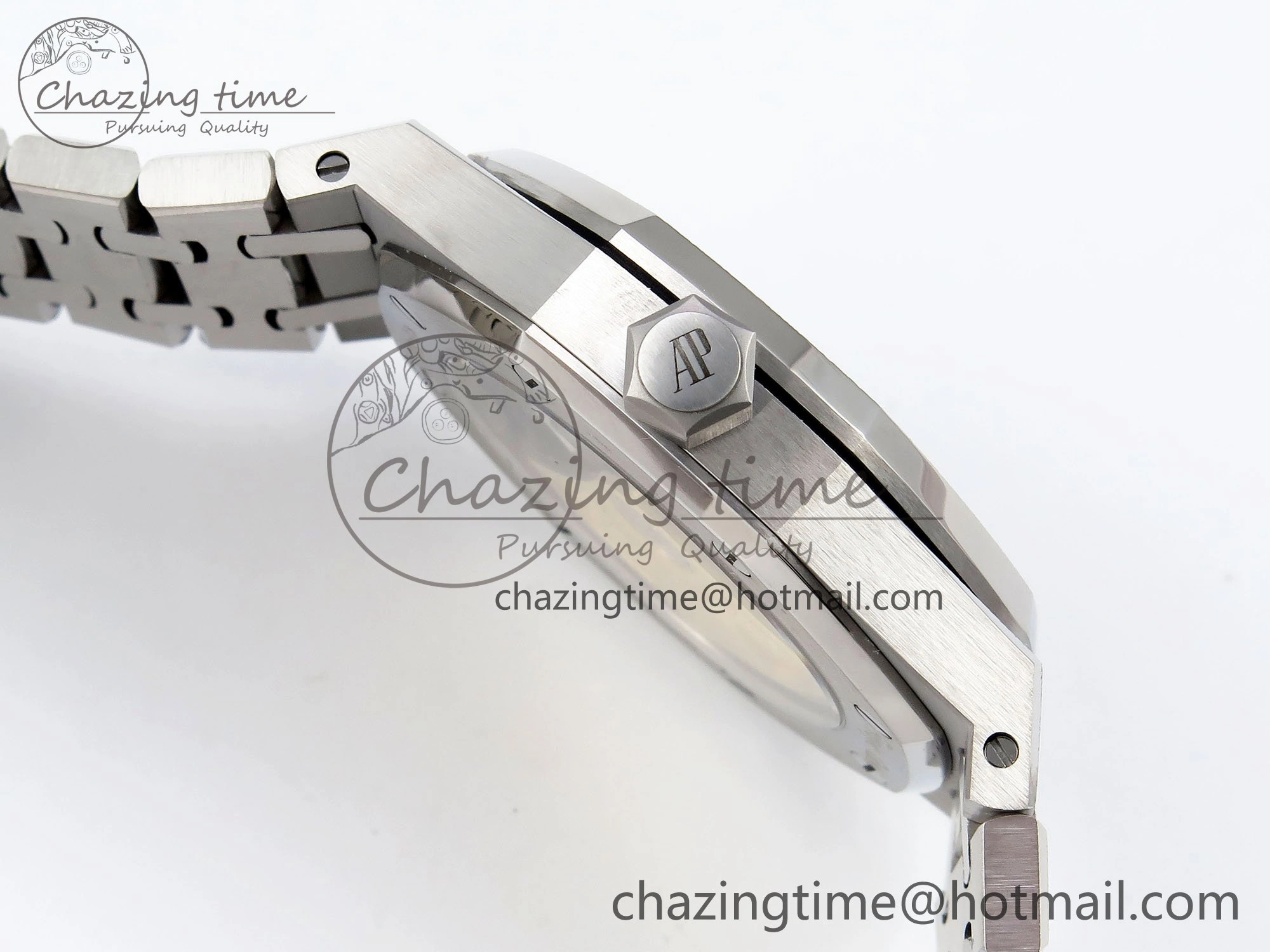 Flexible Royal Oak 41mm Frosted SS APSF 1:1 Best Edition Blue Textured Dial on SS Bracelet SA3120 Super Clone 4440