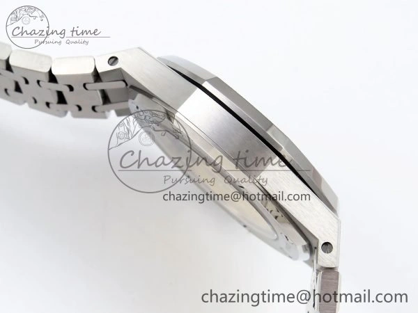 Flexible Royal Oak 41mm Frosted SS APSF 1:1 Best Edition Blue Textured Dial on SS Bracelet SA3120 Super Clone 4440