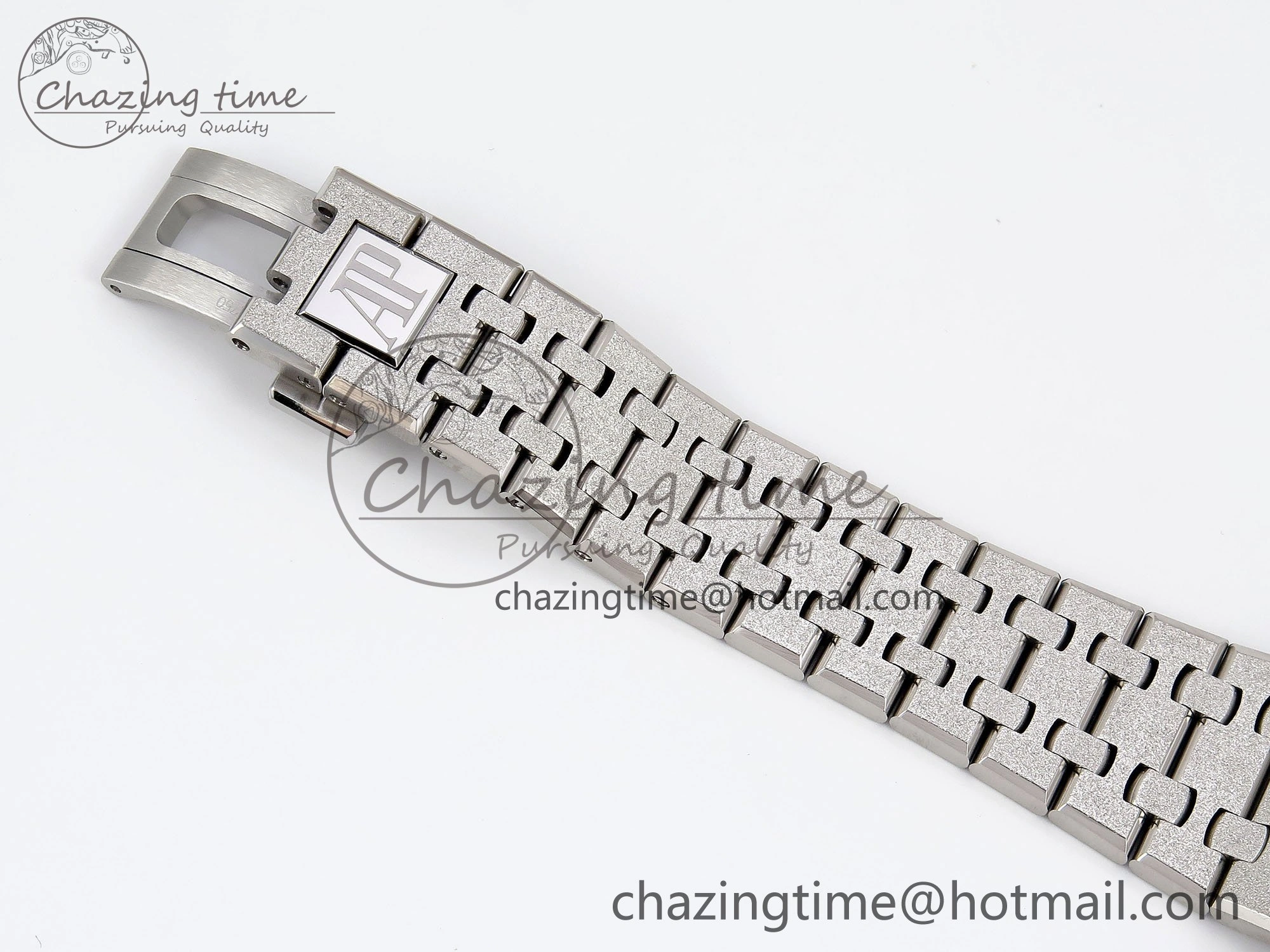 Flexible Royal Oak 41mm Frosted SS APSF 1:1 Best Edition Blue Textured Dial on SS Bracelet SA3120 Super Clone 4440