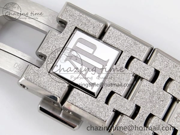 Flexible Royal Oak 41mm Frosted SS APSF 1:1 Best Edition Blue Textured Dial on SS Bracelet SA3120 Super Clone 4440