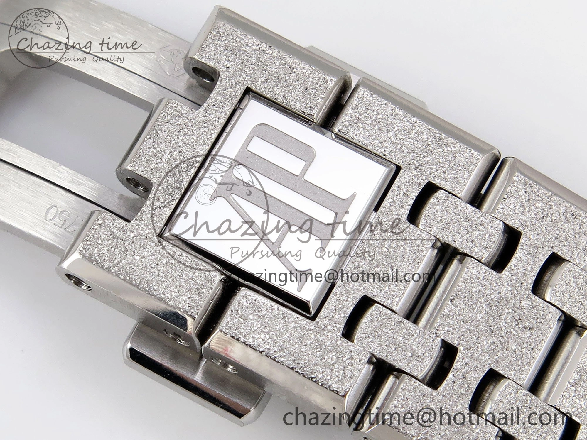 Flexible Royal Oak 41mm Frosted SS APSF 1:1 Best Edition Blue Textured Dial on SS Bracelet SA3120 Super Clone 4440