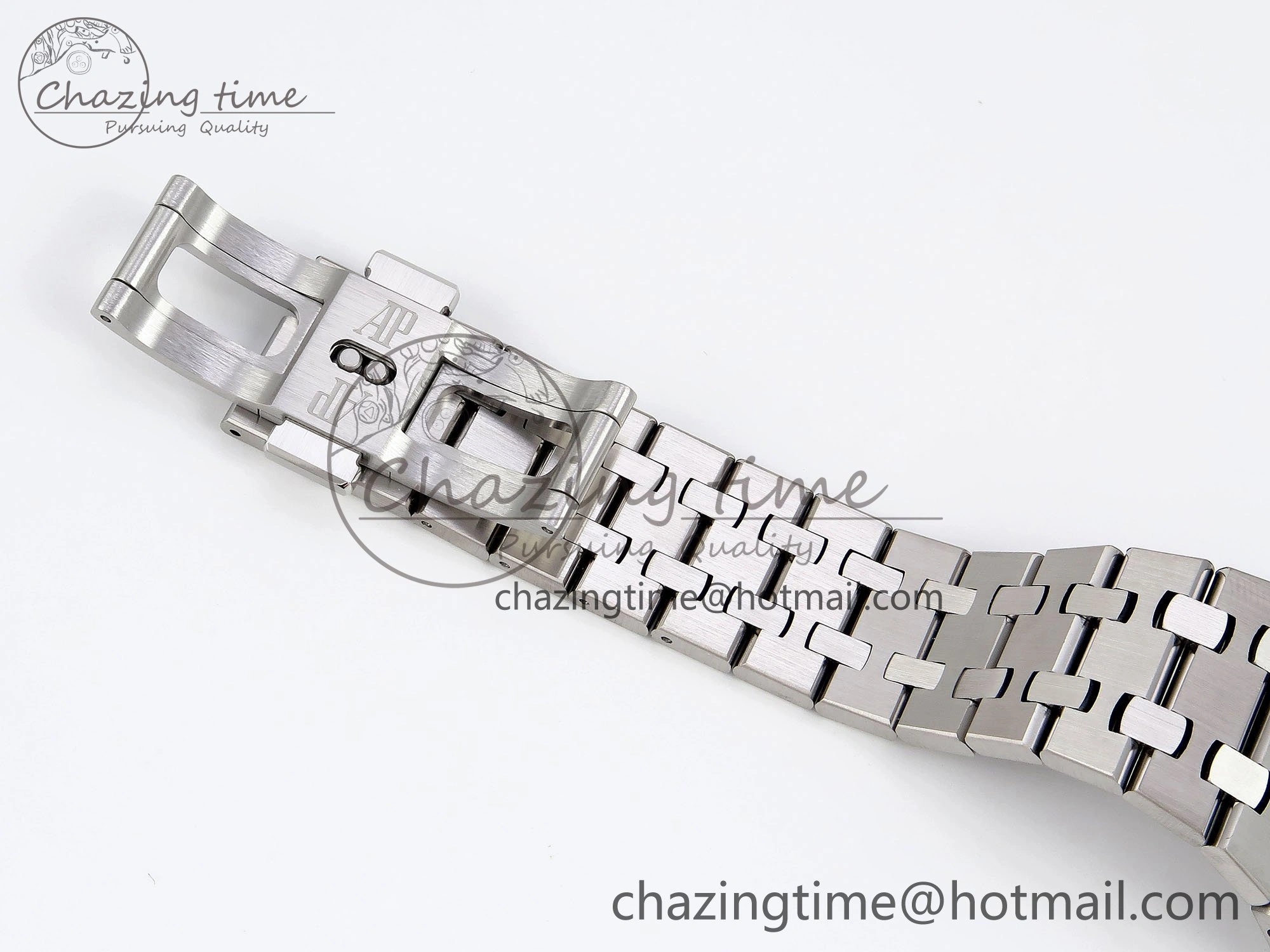 Flexible Royal Oak 41mm Frosted SS APSF 1:1 Best Edition Blue Textured Dial on SS Bracelet SA3120 Super Clone 4440