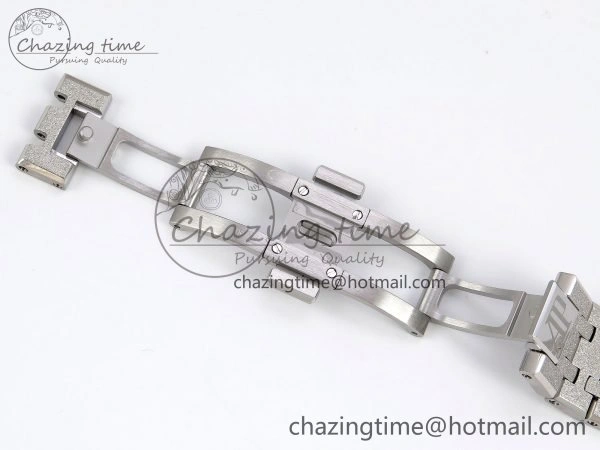 Flexible Royal Oak 41mm Frosted SS APSF 1:1 Best Edition Blue Textured Dial on SS Bracelet SA3120 Super Clone 4440