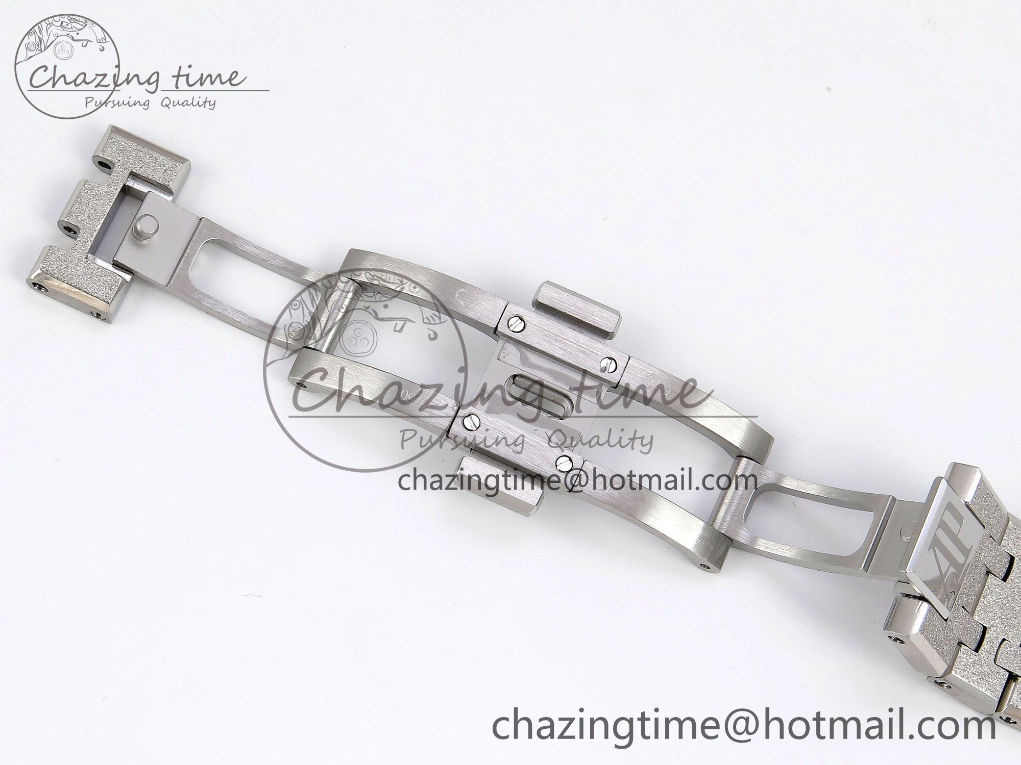 Flexible Royal Oak 41mm Frosted SS APSF 1:1 Best Edition Blue Textured Dial on SS Bracelet SA3120 Super Clone 4440
