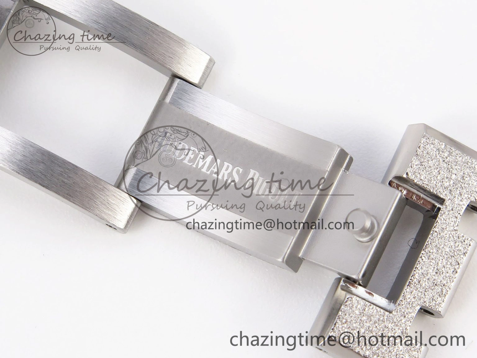 AllSeason Royal Oak 41mm Frosted SS APSF 1:1 Best Edition Gray Textured Dial on SS Bracelet SA3120 Super Clone 4572