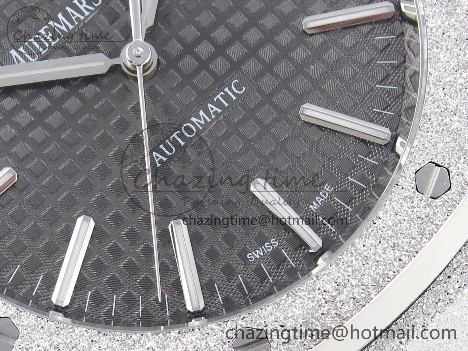 AllSeason Royal Oak 41mm Frosted SS APSF 1:1 Best Edition Gray Textured Dial on SS Bracelet SA3120 Super Clone 4572