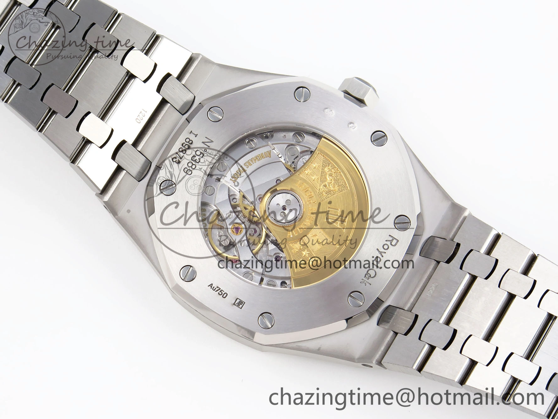 Royal Oak 41mm Frosted SS APSF 1:1 Best Edition White Textured Dial on SS Bracelet SA3120 Super Clone Unique 4575