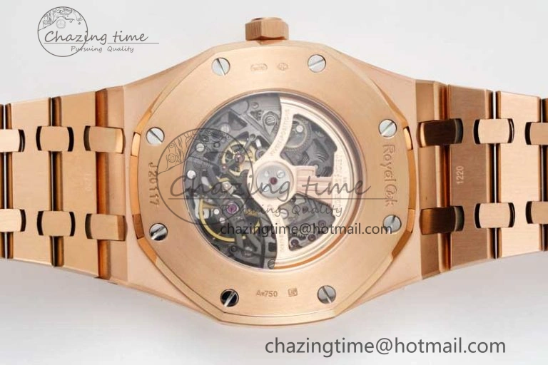 HighQuality Royal Oak 41mm Openworked 15407 RG APSF 1:1 Best Edition on RG Bracelet A 4772