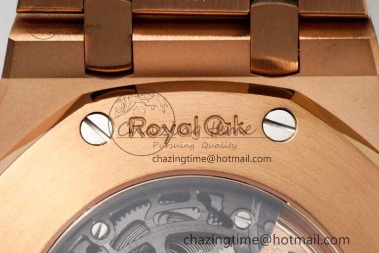 HighQuality Royal Oak 41mm Openworked 15407 RG APSF 1:1 Best Edition on RG Bracelet A 4772