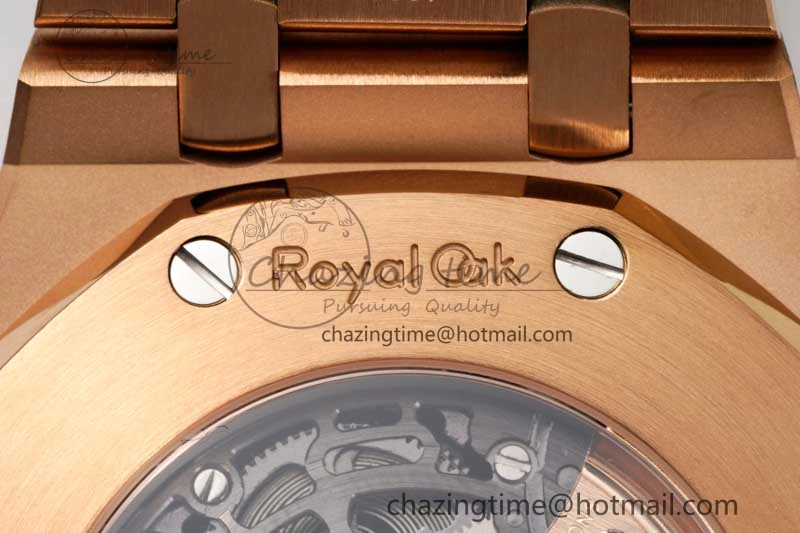 HighQuality Royal Oak 41mm Openworked 15407 RG APSF 1:1 Best Edition on RG Bracelet A 4772