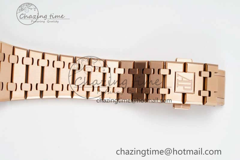HighQuality Royal Oak 41mm Openworked 15407 RG APSF 1:1 Best Edition on RG Bracelet A 4772