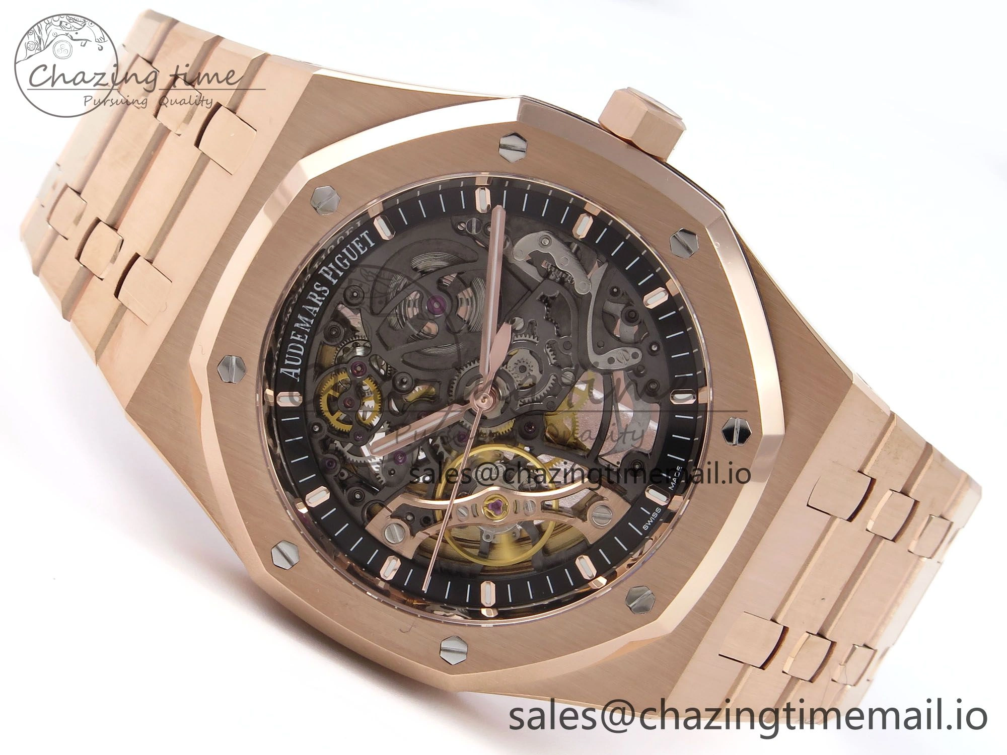 Tailored Royal Oak 41mm Openworked 15407 RG THBF 1:1 Best Edition on RG Bracelet SA3132 V 4377