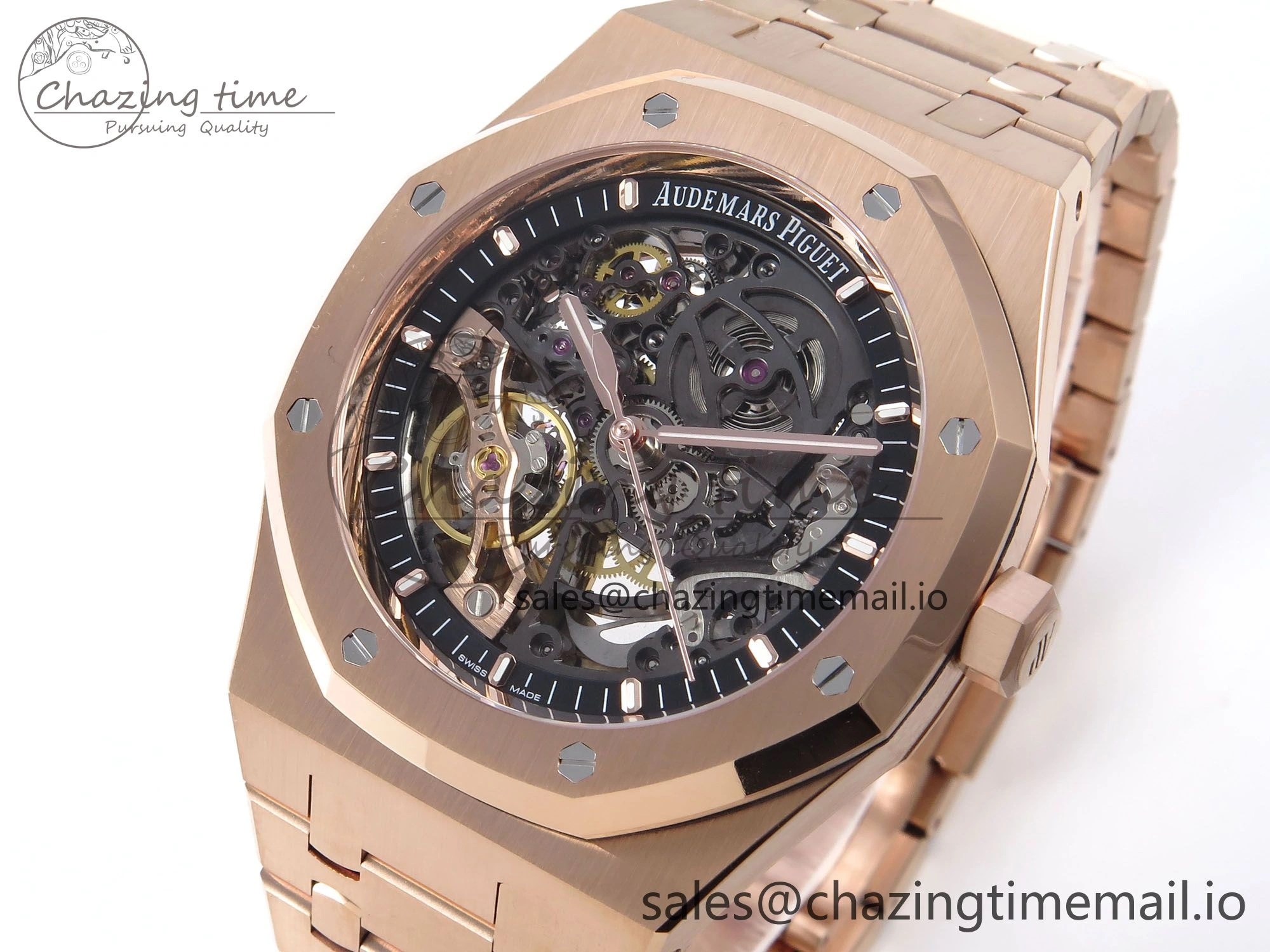 Tailored Royal Oak 41mm Openworked 15407 RG THBF 1:1 Best Edition on RG Bracelet SA3132 V 4377