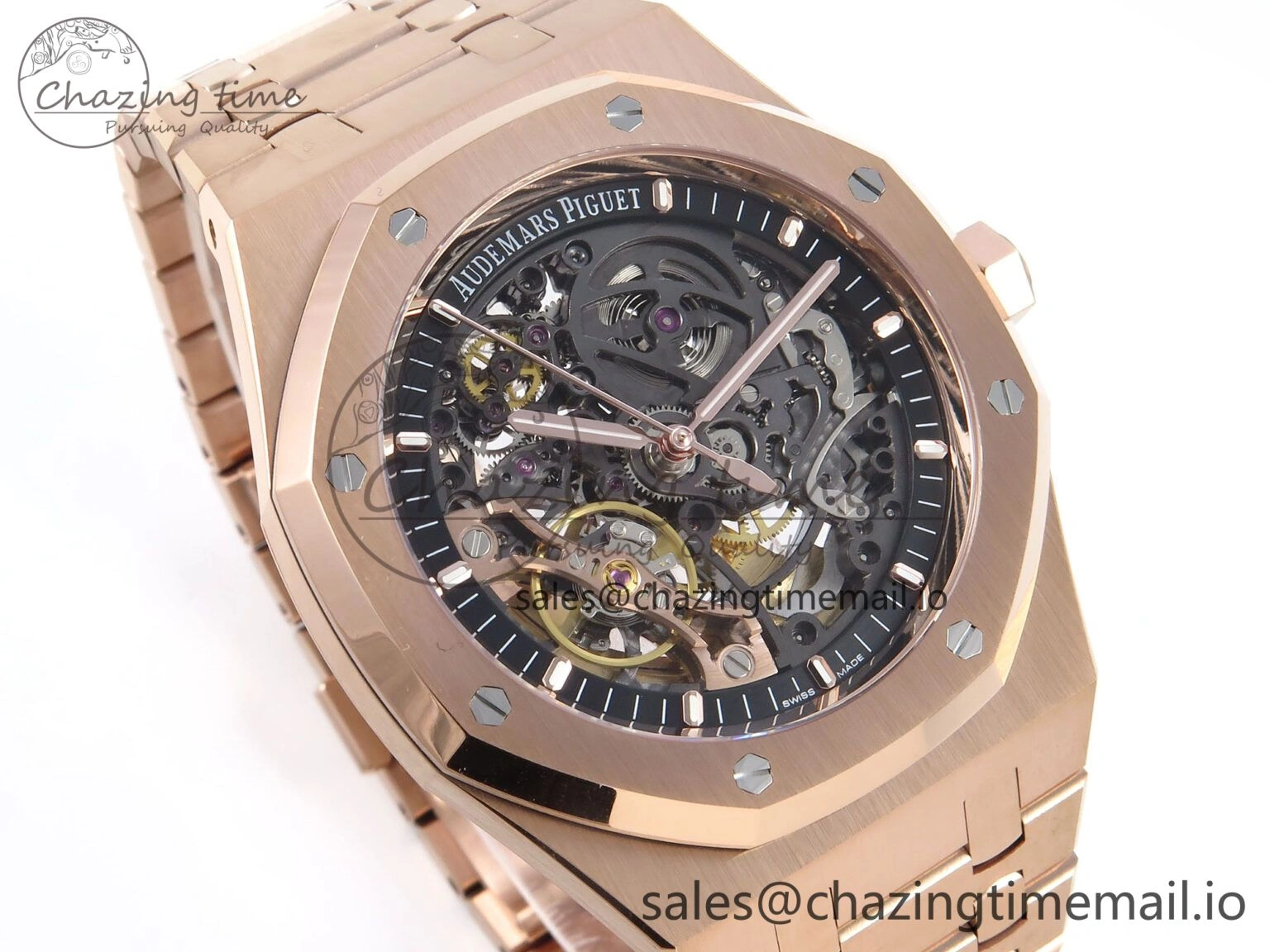 Tailored Royal Oak 41mm Openworked 15407 RG THBF 1:1 Best Edition on RG Bracelet SA3132 V 4377