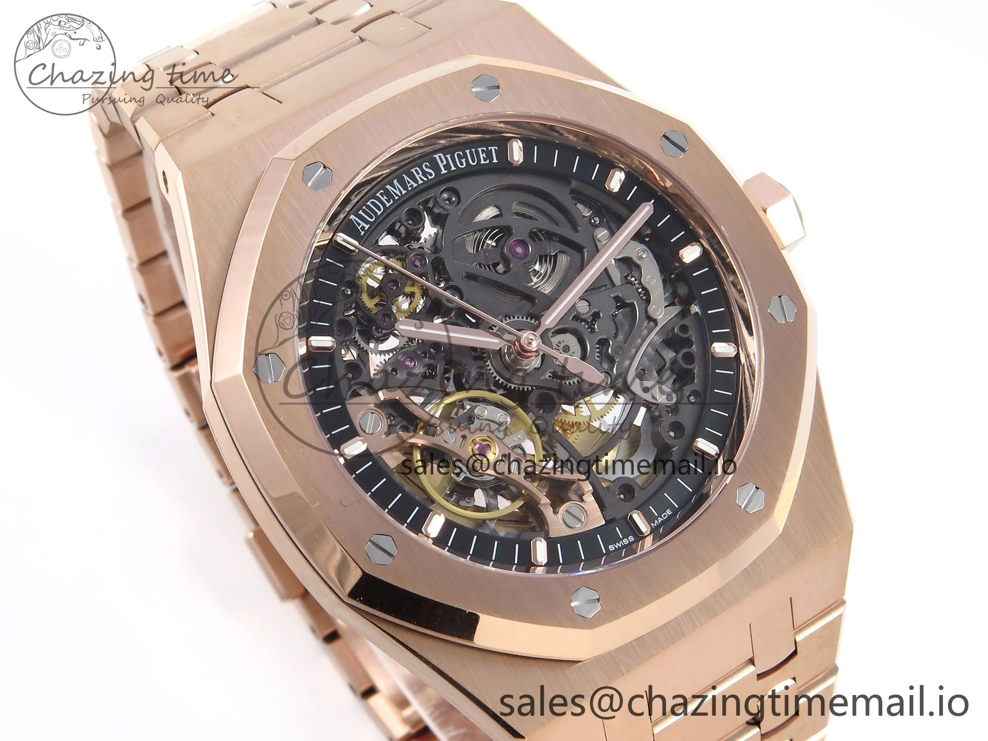 Tailored Royal Oak 41mm Openworked 15407 RG THBF 1:1 Best Edition on RG Bracelet SA3132 V 4377