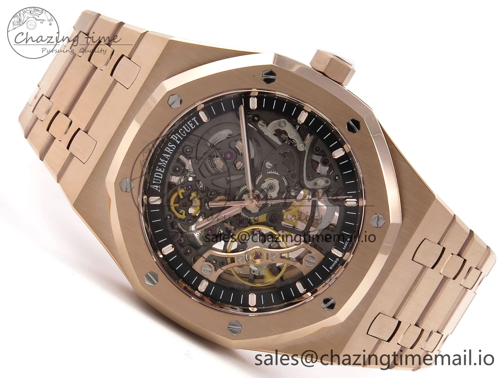 Royal Oak 41mm Openworked 15407 RG THBF 1:1 Best Edition on RG Bracelet SA Comfortable 4379