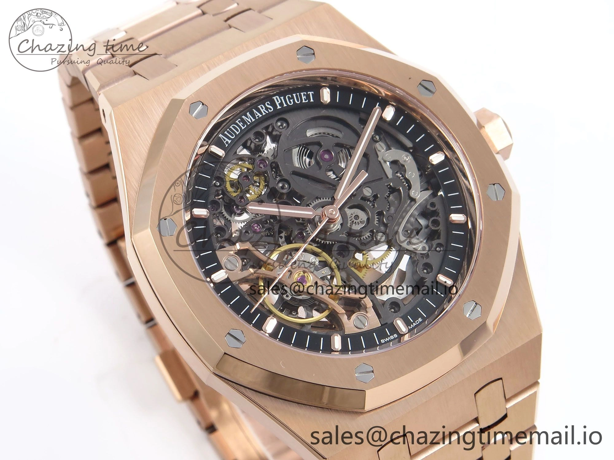 Royal Oak 41mm Openworked 15407 RG THBF 1:1 Best Edition on RG Bracelet SA Comfortable 4379