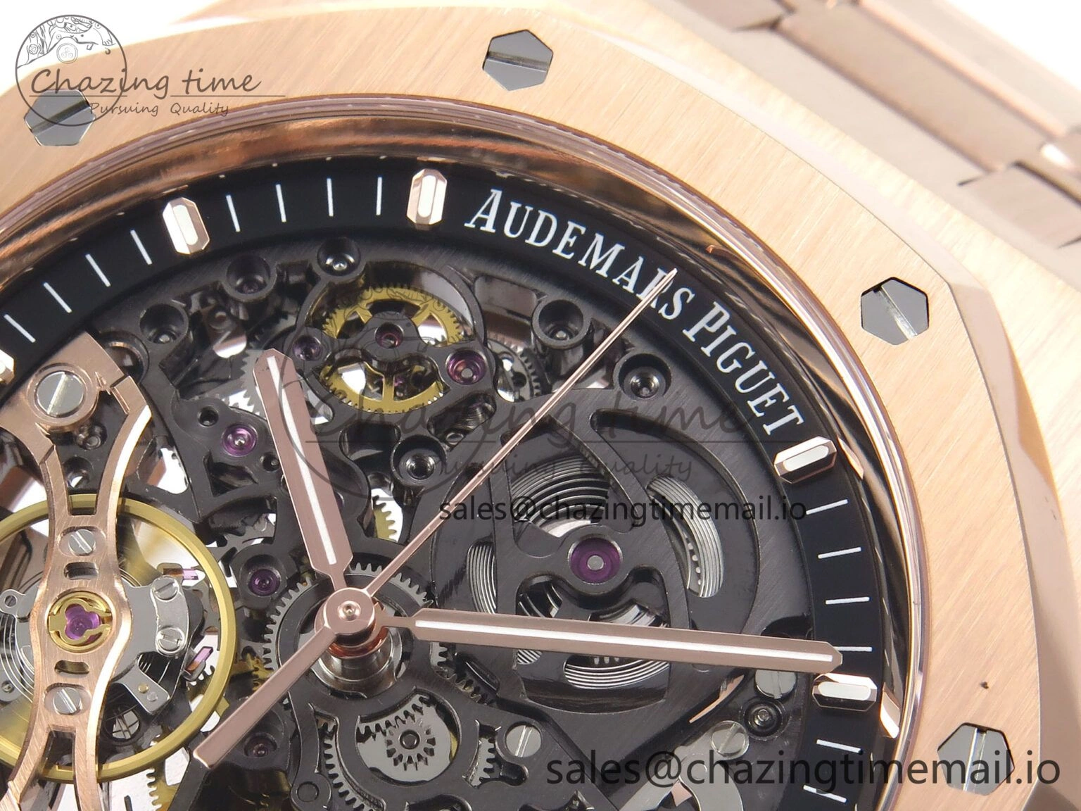 Royal Oak 41mm Openworked 15407 RG THBF 1:1 Best Edition on RG Bracelet SA Comfortable 4379