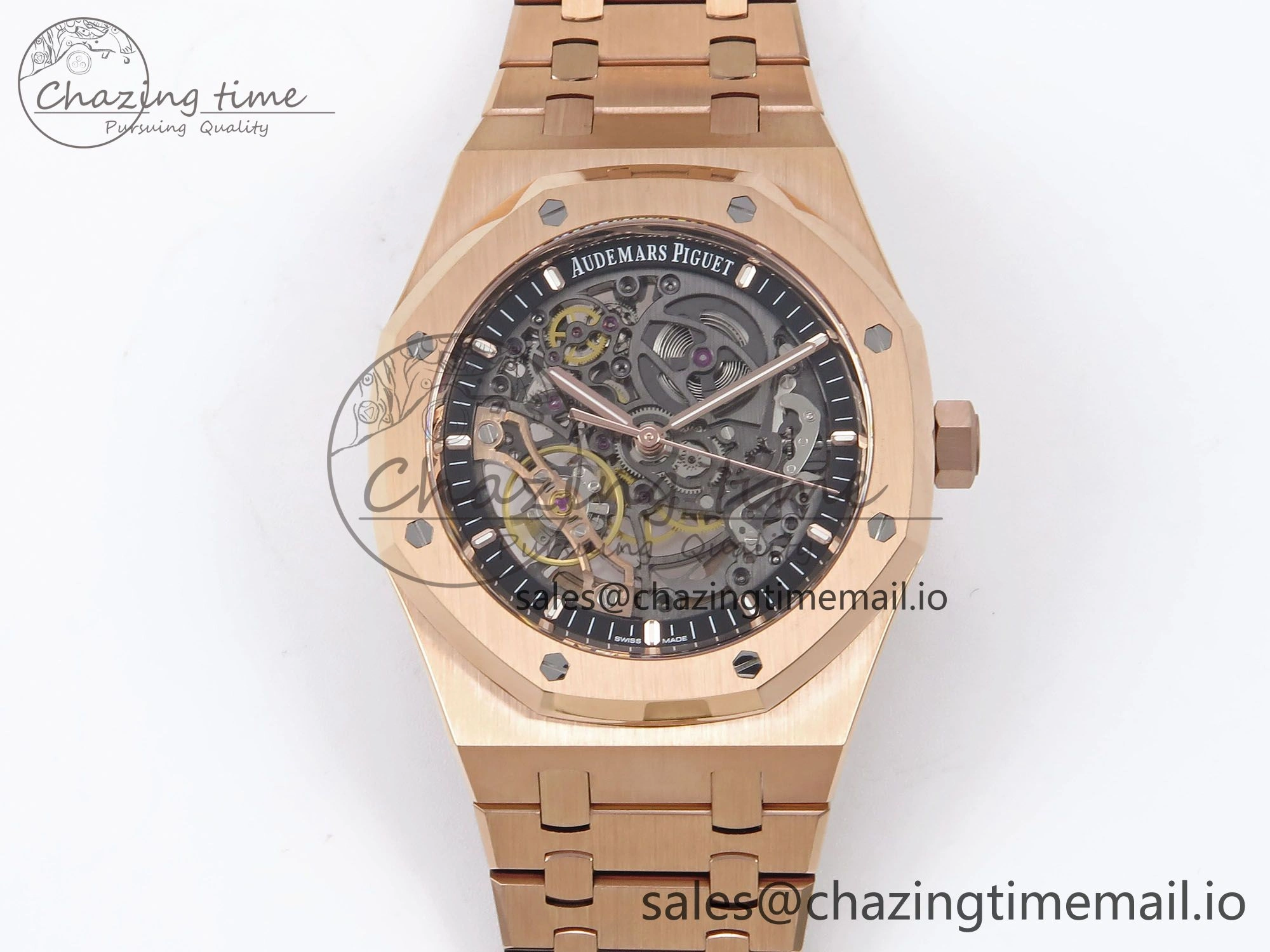 Royal Oak 41mm Openworked 15407 RG THBF 1:1 Best Edition on RG Bracelet SA Comfortable 4379