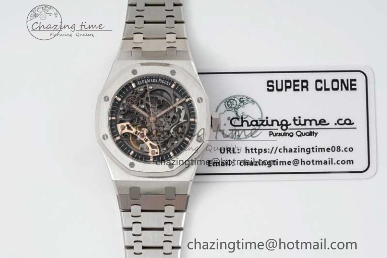 Royal Oak 41mm Openworked 15407 SS APSF 1:1 Best Edition on SS Bracelet A Sustainable 4773