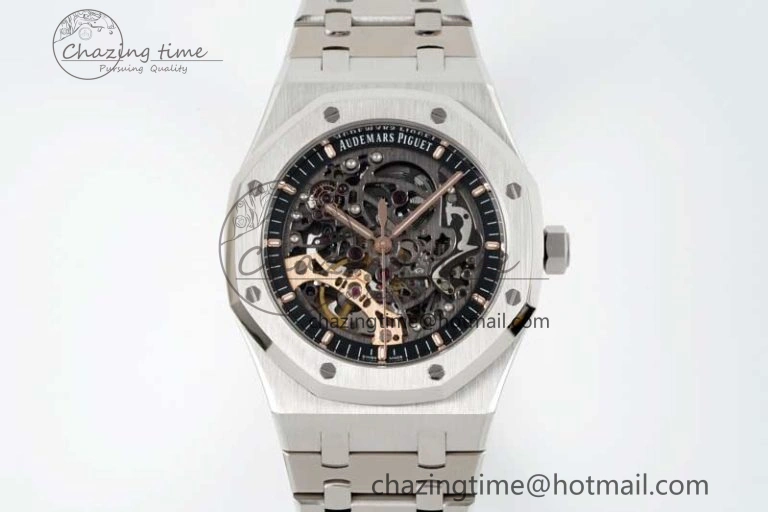 Royal Oak 41mm Openworked 15407 SS APSF 1:1 Best Edition on SS Bracelet A Sustainable 4773