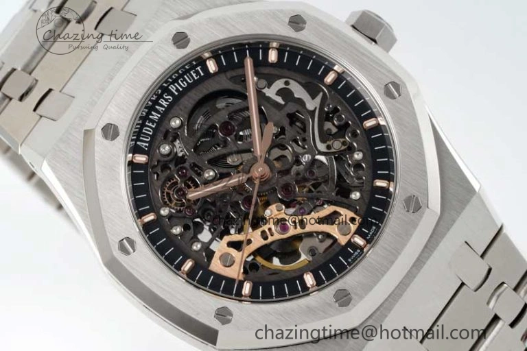 Royal Oak 41mm Openworked 15407 SS APSF 1:1 Best Edition on SS Bracelet A Sustainable 4773