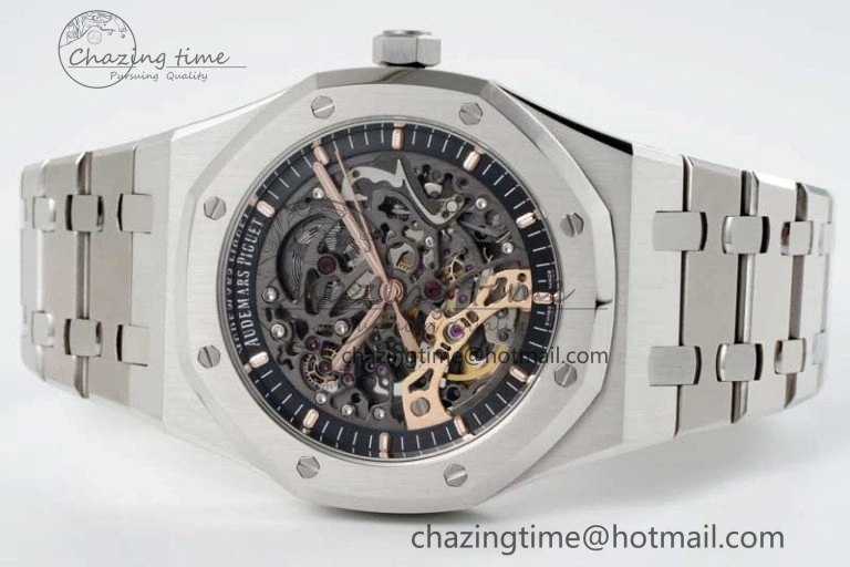Royal Oak 41mm Openworked 15407 SS APSF 1:1 Best Edition on SS Bracelet A Sustainable 4773