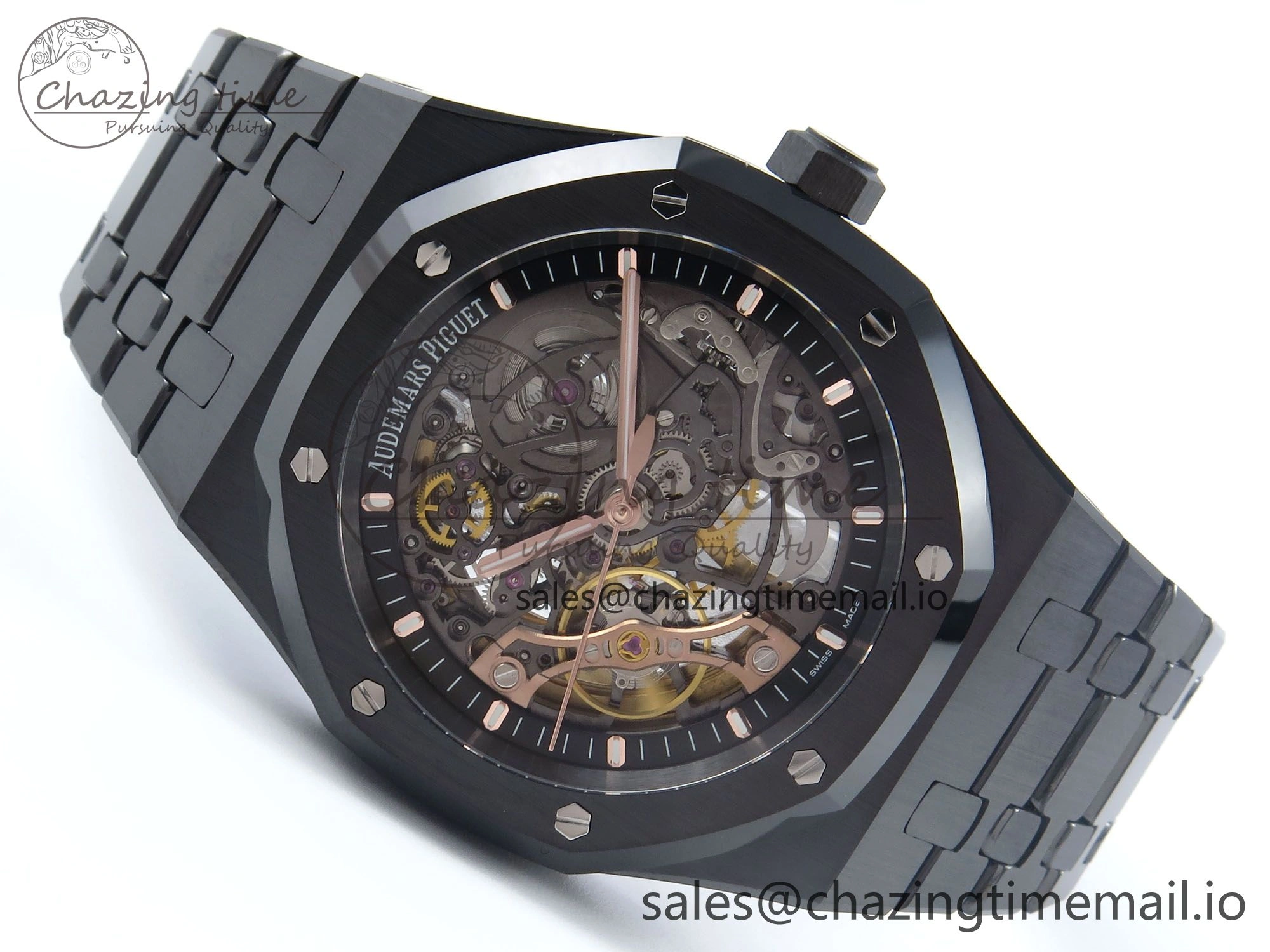Upgraded Royal Oak 41mm Openworked Ceramic 15416CE THBF 1:1 Best Edition on Ceramic Bracelet SA3132 V 4270