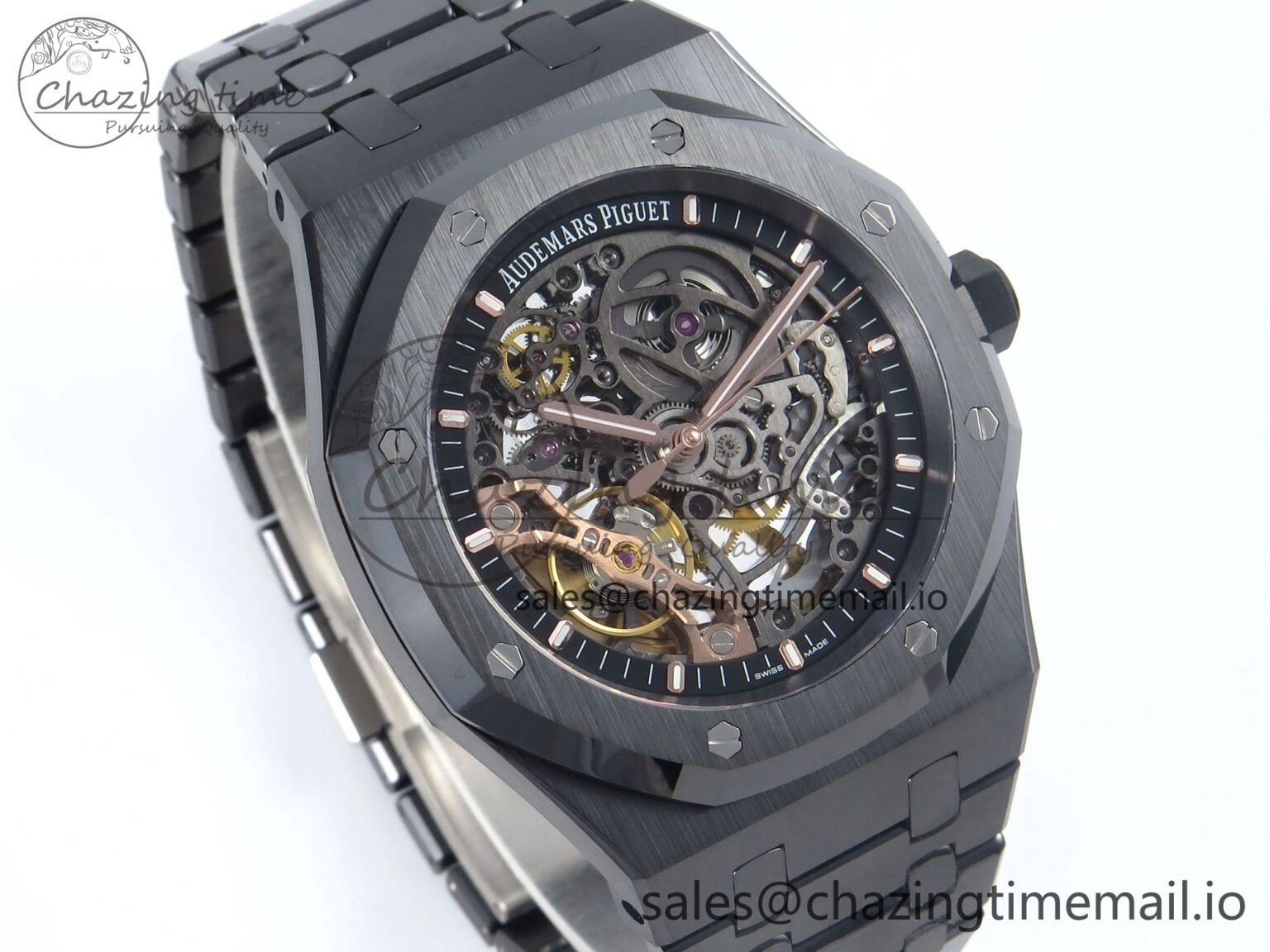 Upgraded Royal Oak 41mm Openworked Ceramic 15416CE THBF 1:1 Best Edition on Ceramic Bracelet SA3132 V 4270