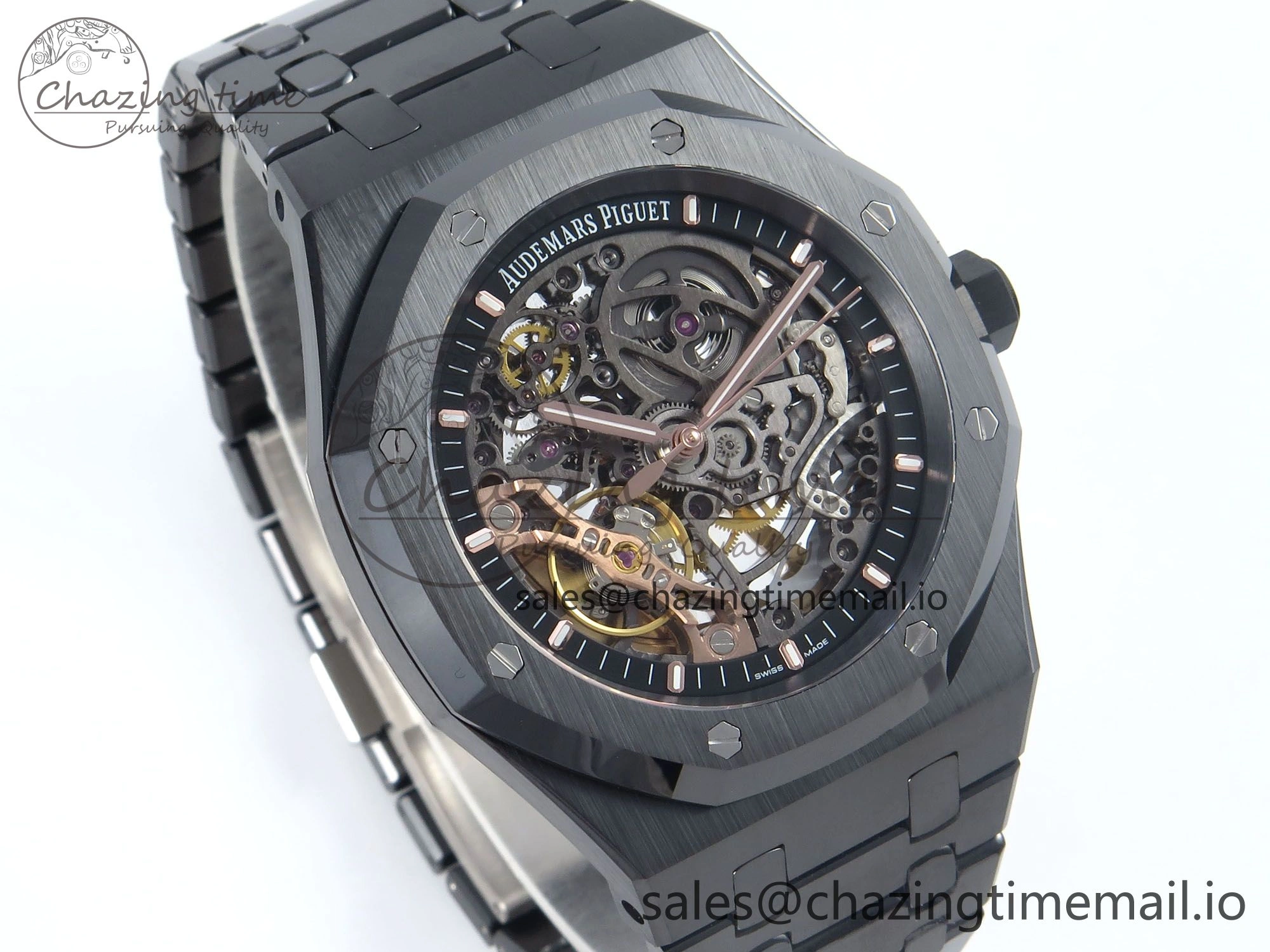 Upgraded Royal Oak 41mm Openworked Ceramic 15416CE THBF 1:1 Best Edition on Ceramic Bracelet SA3132 V 4270