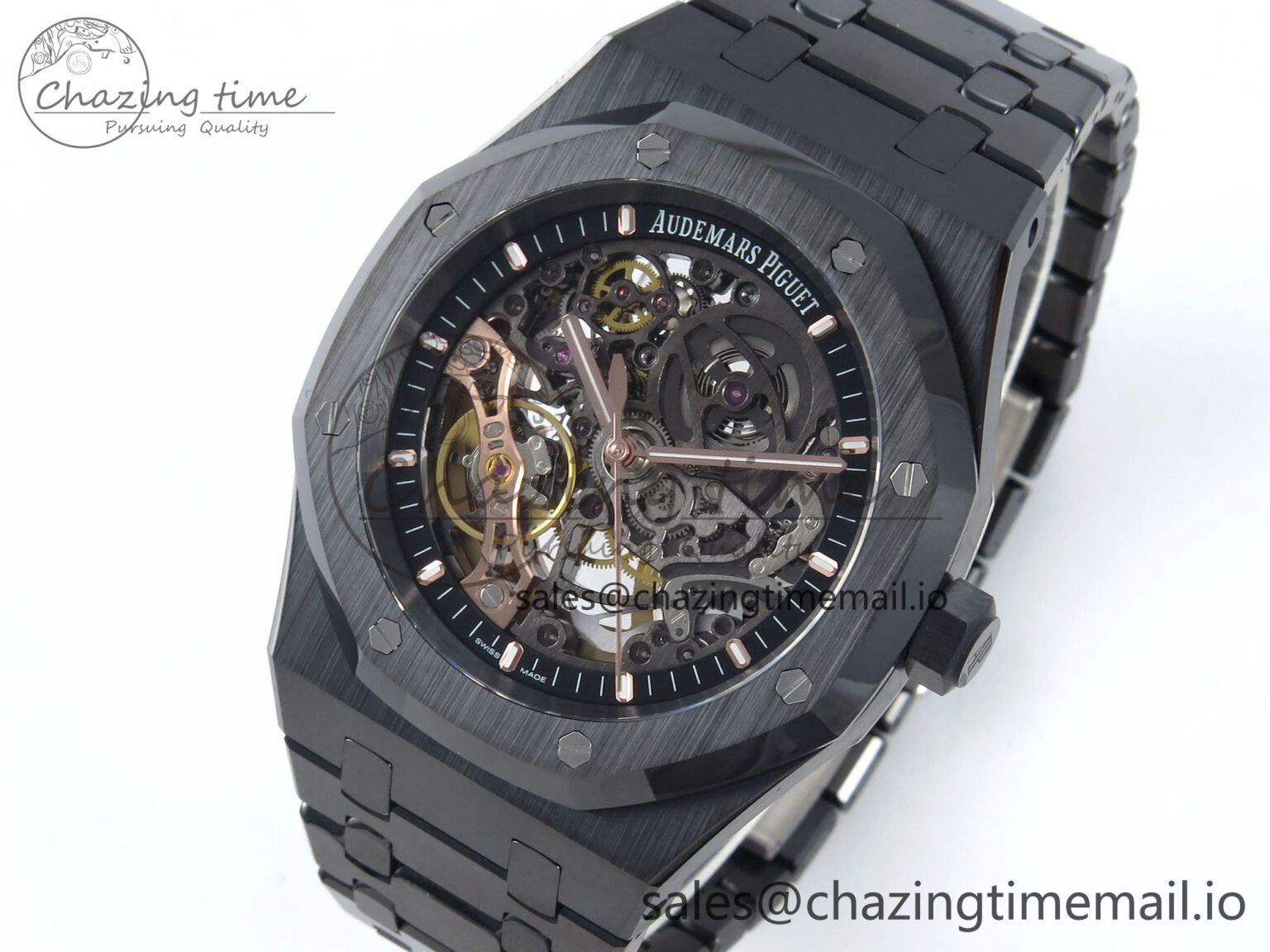 Upgraded Royal Oak 41mm Openworked Ceramic 15416CE THBF 1:1 Best Edition on Ceramic Bracelet SA3132 V 4270