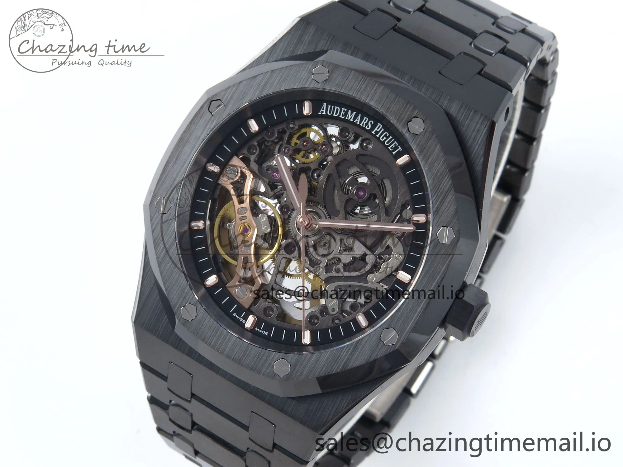 Upgraded Royal Oak 41mm Openworked Ceramic 15416CE THBF 1:1 Best Edition on Ceramic Bracelet SA3132 V 4270