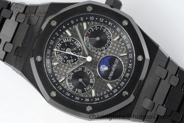 Lightweight Royal Oak 41mm Perpetual Calendar Black Ceramic APSF1:1 Best Edition Black Dial on Ceramic Bracelet A 4742