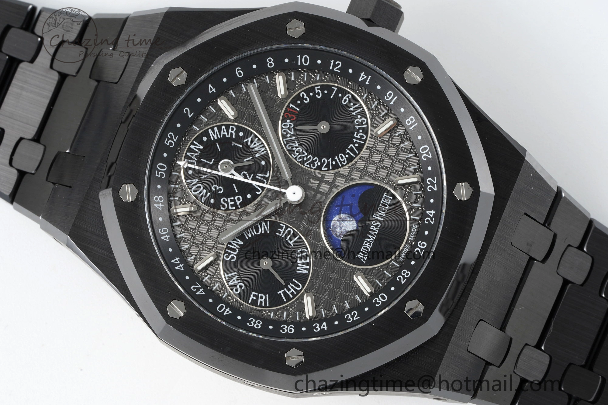 Lightweight Royal Oak 41mm Perpetual Calendar Black Ceramic APSF1:1 Best Edition Black Dial on Ceramic Bracelet A 4742