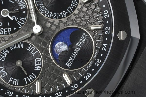 Lightweight Royal Oak 41mm Perpetual Calendar Black Ceramic APSF1:1 Best Edition Black Dial on Ceramic Bracelet A 4742