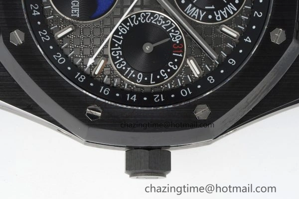 Lightweight Royal Oak 41mm Perpetual Calendar Black Ceramic APSF1:1 Best Edition Black Dial on Ceramic Bracelet A 4742
