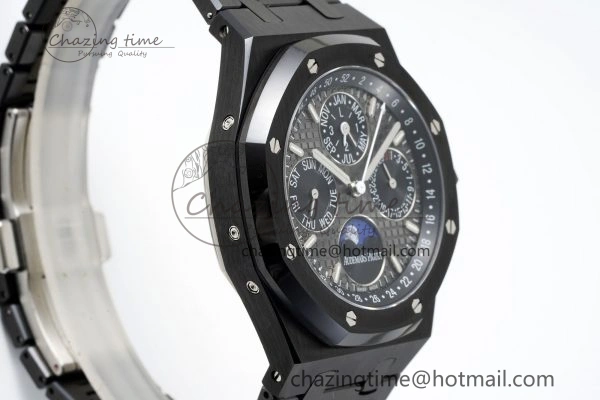 Lightweight Royal Oak 41mm Perpetual Calendar Black Ceramic APSF1:1 Best Edition Black Dial on Ceramic Bracelet A 4742