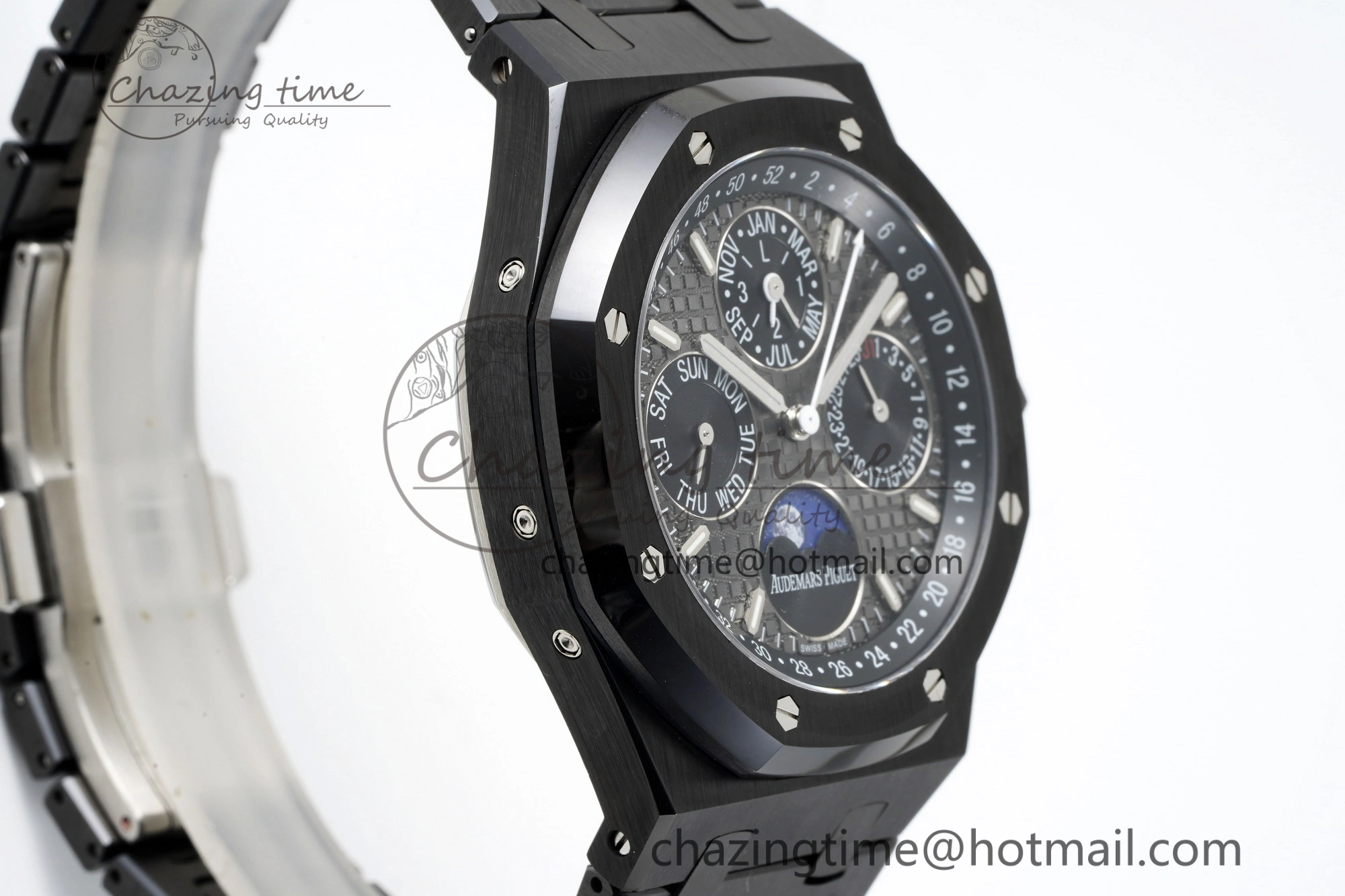 Lightweight Royal Oak 41mm Perpetual Calendar Black Ceramic APSF1:1 Best Edition Black Dial on Ceramic Bracelet A 4742