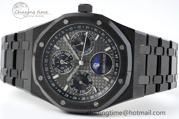 Lightweight Royal Oak 41mm Perpetual Calendar Black Ceramic APSF1:1 Best Edition Black Dial on Ceramic Bracelet A 4742