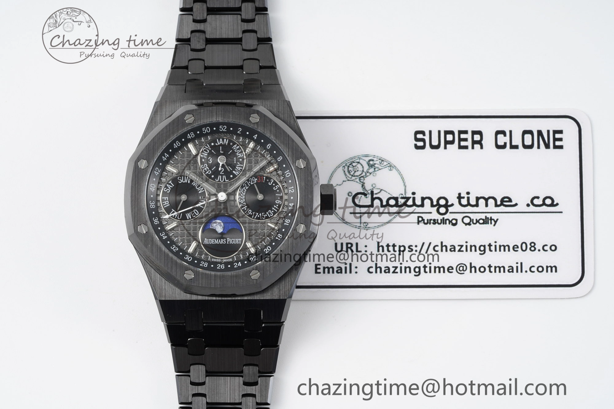 Lightweight Royal Oak 41mm Perpetual Calendar Black Ceramic APSF1:1 Best Edition Black Dial on Ceramic Bracelet A 4742