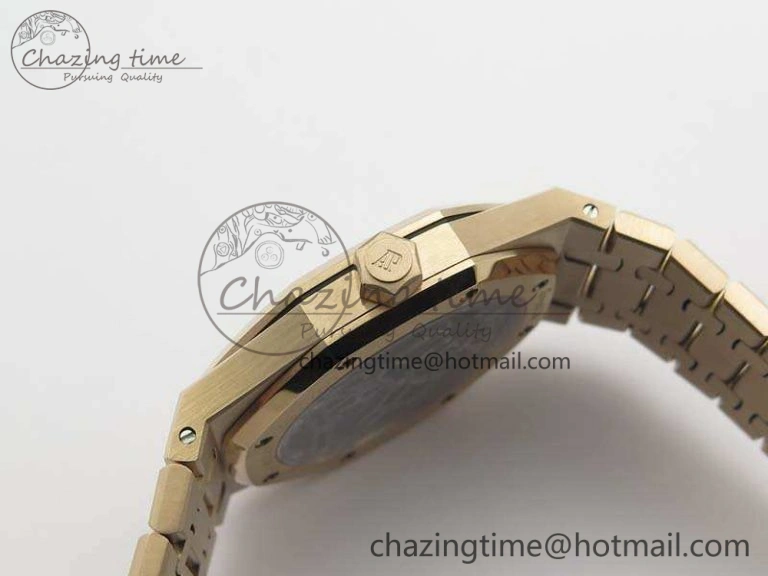 Royal Oak 41mm RG CY Best Edition Skeleton Dial On RG Bracelet FLYING TOURBY (Free Leather Strap) TopPick 4988