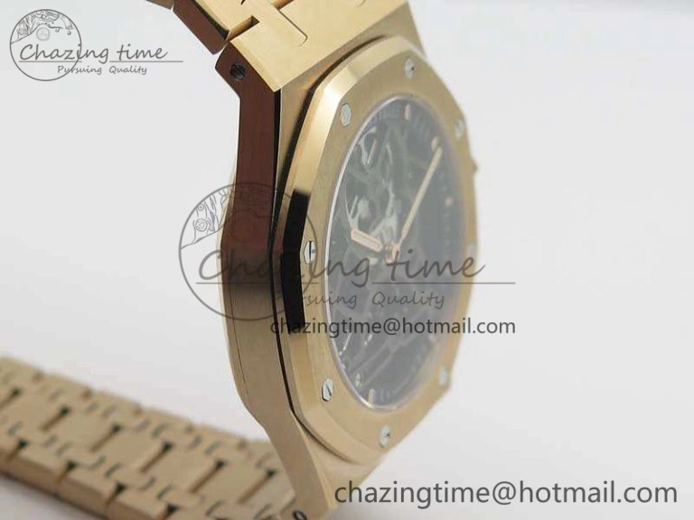 Royal Oak 41mm RG CY Best Edition Skeleton Dial On RG Bracelet FLYING TOURBY (Free Leather Strap) TopPick 4988