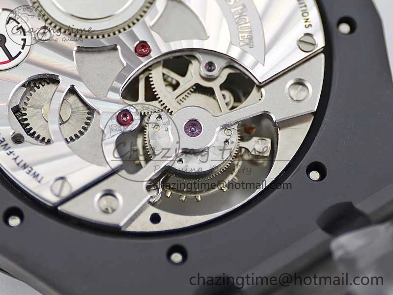 Royal Oak 41mm Tourbillon DLC R8 Best Edition Black Dial on DLC Bracelet V QuickDry 4809
